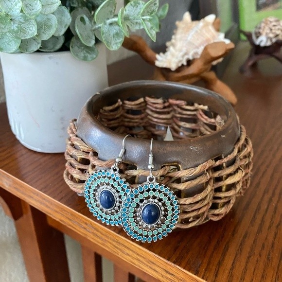 Boho Mosaic Turquoise ( in color) Dangle Earrings New Jewelry choose 3 f… - Picture 3 of 6